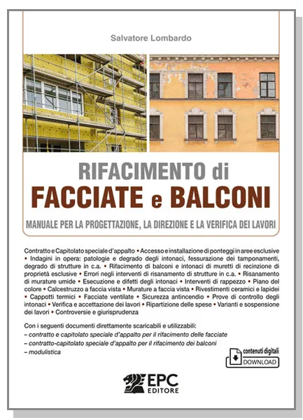 Rifacimento di FACCIATE e BALCONI, EPC Editore, maggio 2025, Lombardo Salvatore