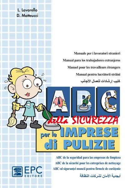 Abc della sicurezza per le imprese di pulizie in cinque lingue, EPC Editore, ristampa settembre 2025, Laura Lavarello, Daniela Matteucci