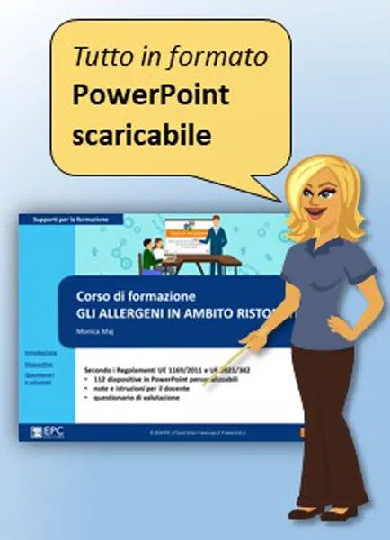 Slide corso di formazione sugli ALLERGENI in ambito ristorativo, EPC Editore, luglio 2024, Maj Monica